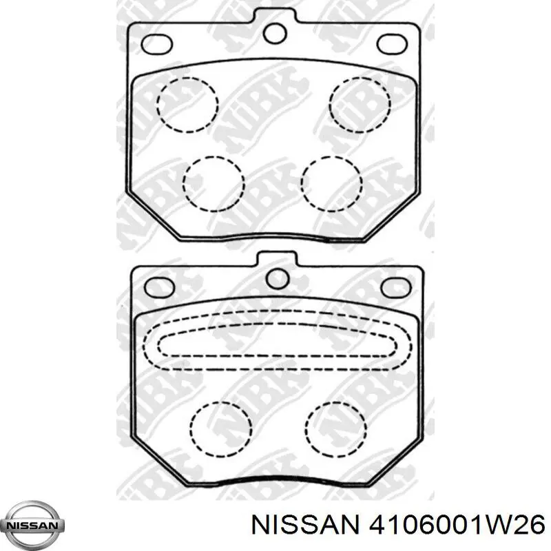 4106001W26 Nissan колодки тормозные передние дисковые