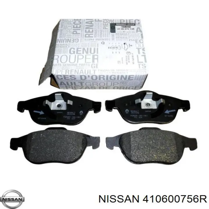 Передние тормозные колодки 410600756R Nissan