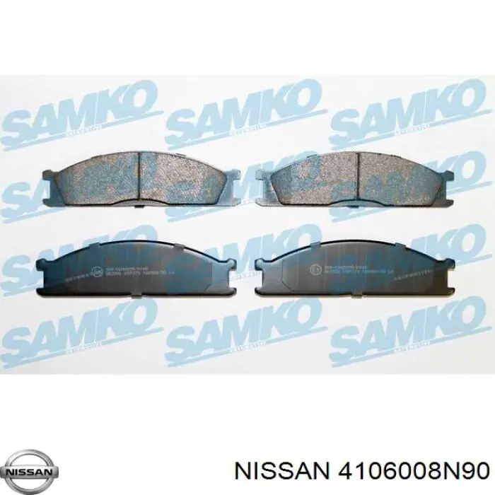 4106008N90 Nissan колодки тормозные передние дисковые