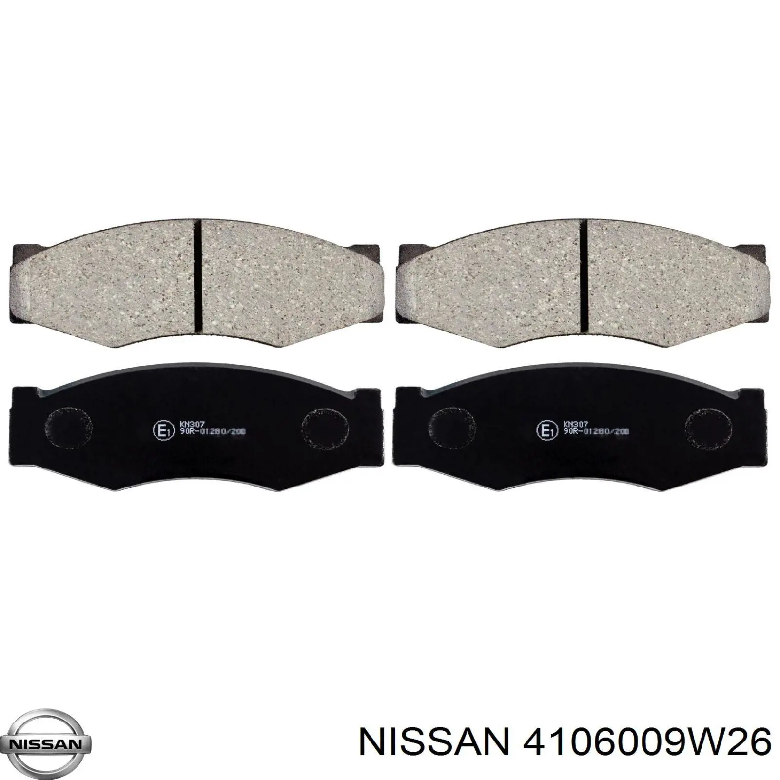 4106009W26 Nissan колодки тормозные передние дисковые