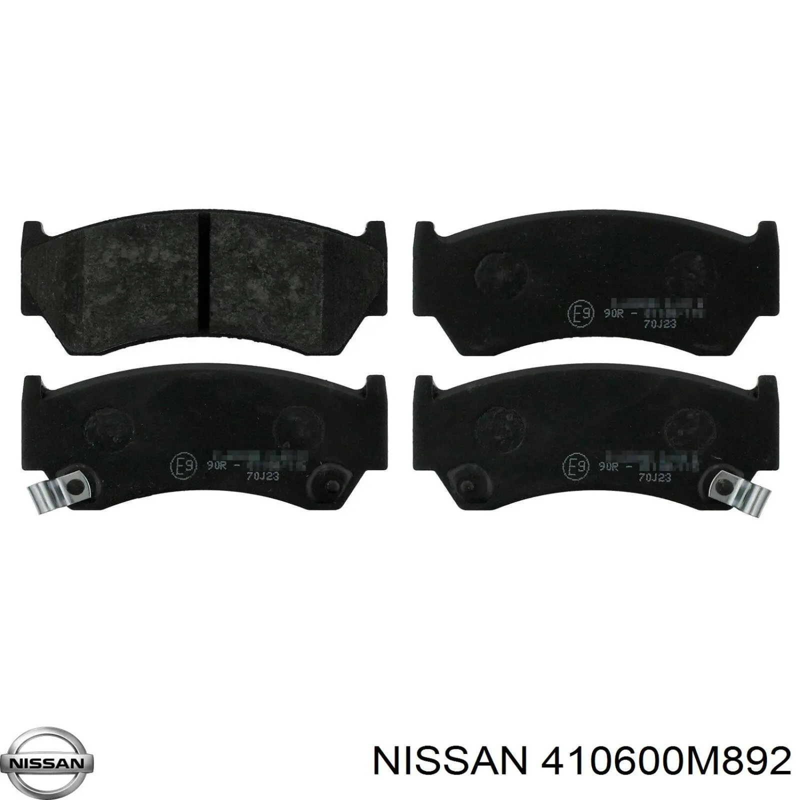 410600M892 Nissan колодки тормозные передние дисковые