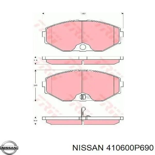 Колодки Nissan/Infiniti 410600P690 цена, от 26.11 USD