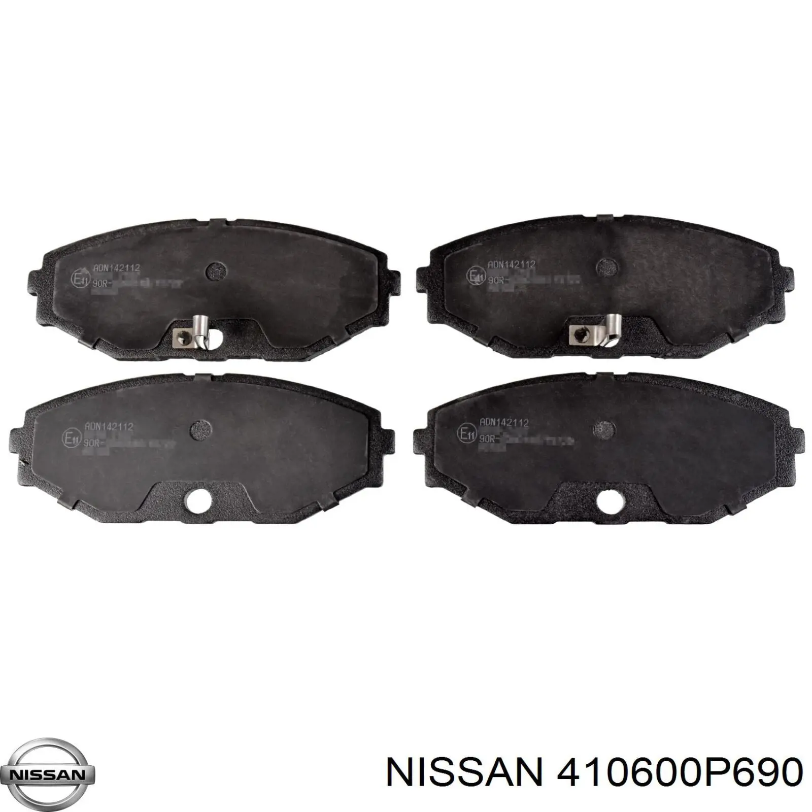410600P690 Nissan передние тормозные колодки