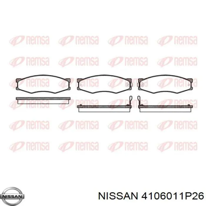 4106011P26 Nissan колодки тормозные передние дисковые