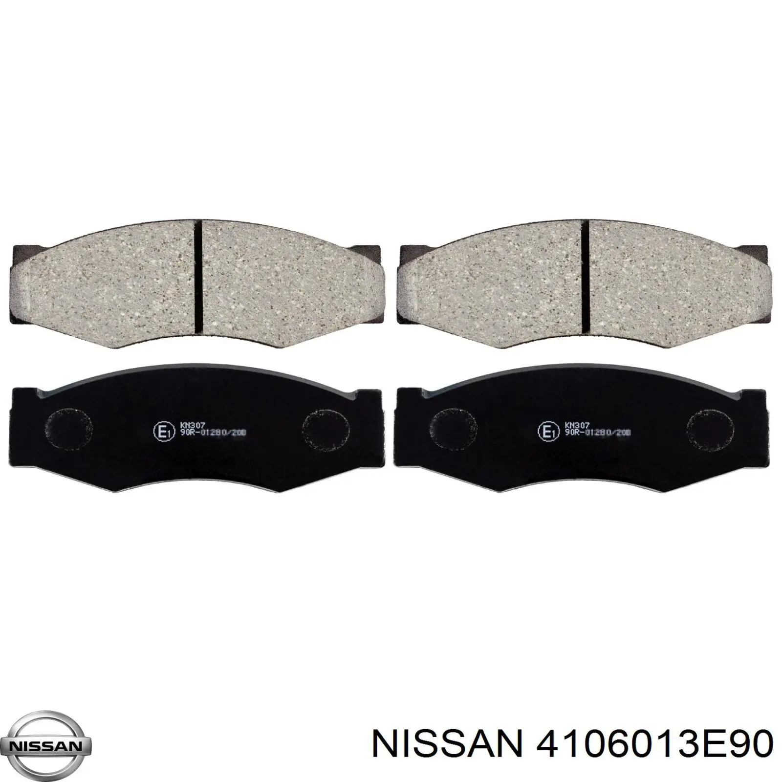 Передние тормозные колодки 4106013E90 Nissan