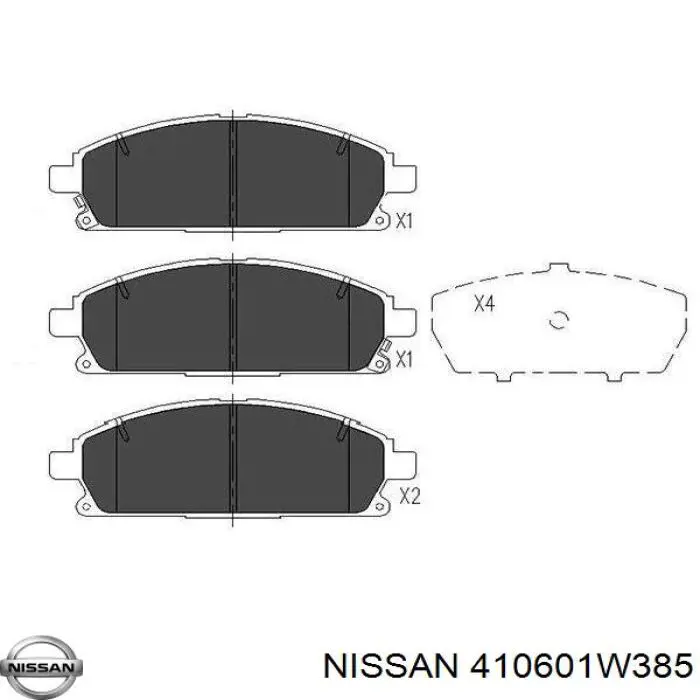 Колодки Nissan/Infiniti 410601W385 цена, от 22.94 USD