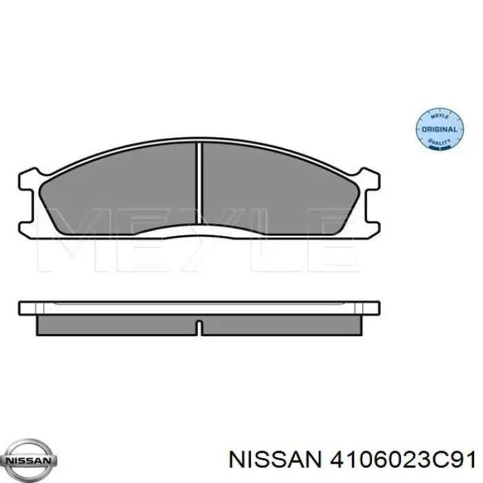 Передние тормозные колодки 4106023C91 Nissan