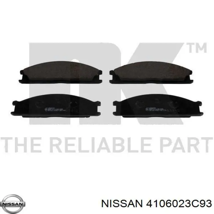 4106023C93 Nissan колодки тормозные передние дисковые