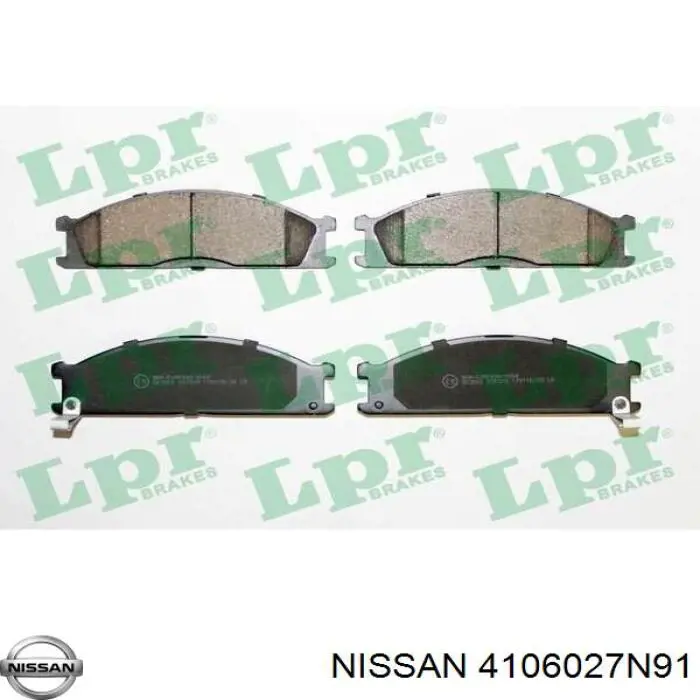 Передние тормозные колодки 4106027N91 Nissan