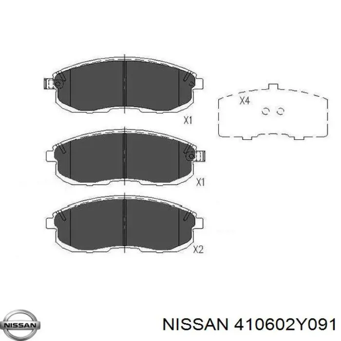 Колодки Nissan/Infiniti 410602Y091 цена, от 24.44 USD