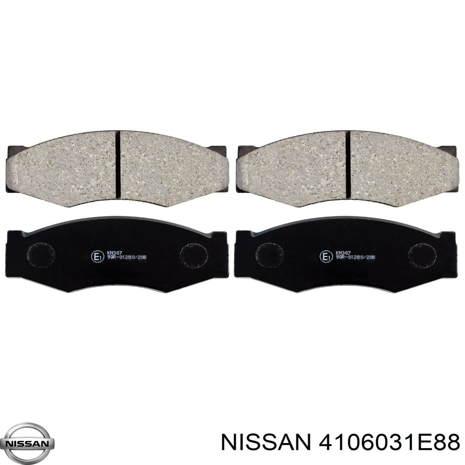 Передние тормозные колодки 4106031E88 Nissan