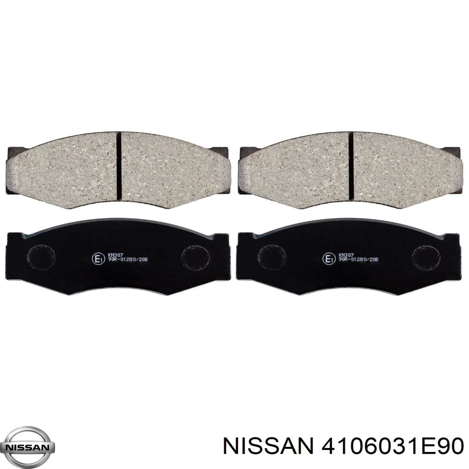 Передние тормозные колодки 4106031E90 Nissan