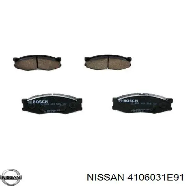 Передние тормозные колодки 4106031E91 Nissan