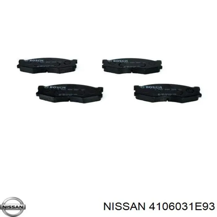 4106031E93 Nissan колодки тормозные передние дисковые