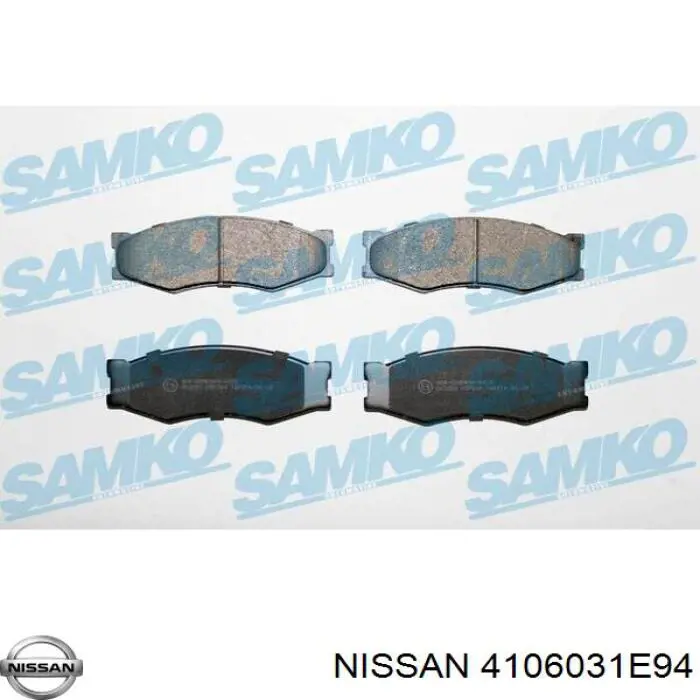 Передние тормозные колодки 4106031E94 Nissan