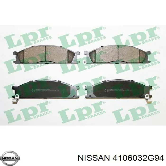 4106032G94 Nissan колодки тормозные передние дисковые