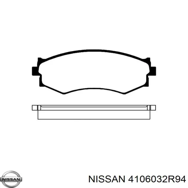 4106032R94 Nissan передние тормозные колодки