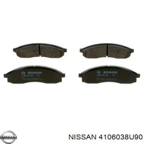 4106038U90 Nissan передние тормозные колодки