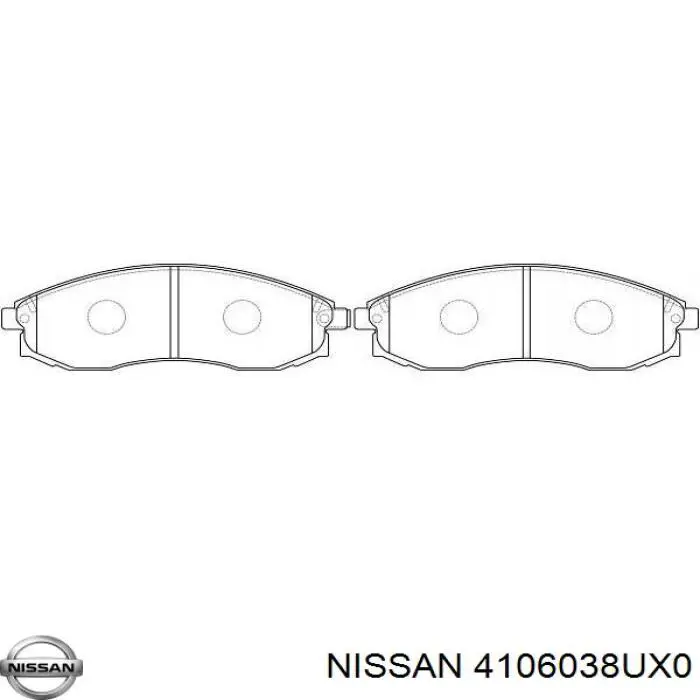Купить 4106038UX0 Nissan/Infiniti Колодки тормозные