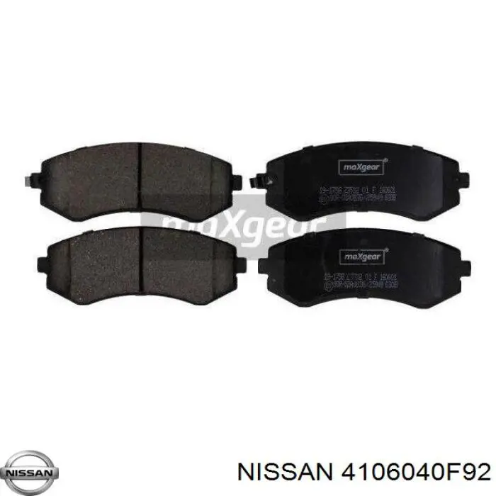 Передние тормозные колодки 4106040F92 Nissan