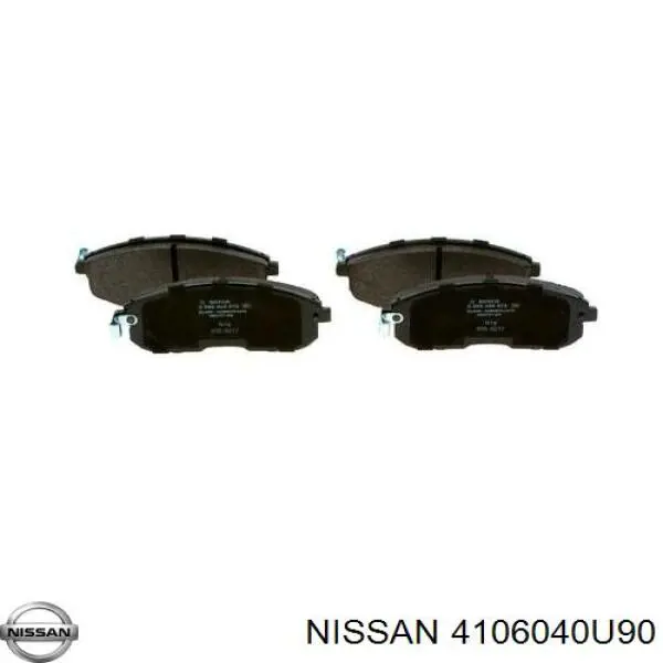 4106040U90 Nissan sapatas do freio dianteiras de disco