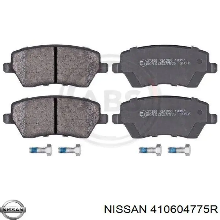 410604775R Nissan передние тормозные колодки