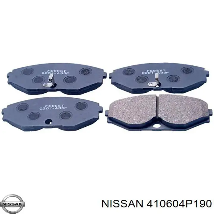 410604P190 Nissan передние тормозные колодки