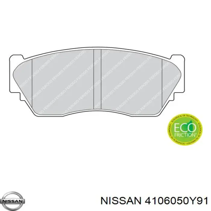 4106050Y91 Nissan передние тормозные колодки