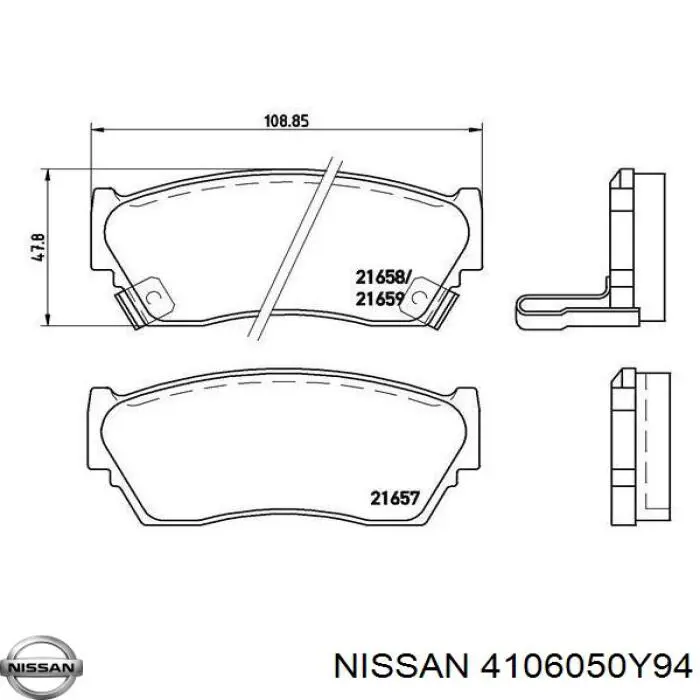 Колодки Nissan/Infiniti 4106050Y94 цена, от 14.29 USD