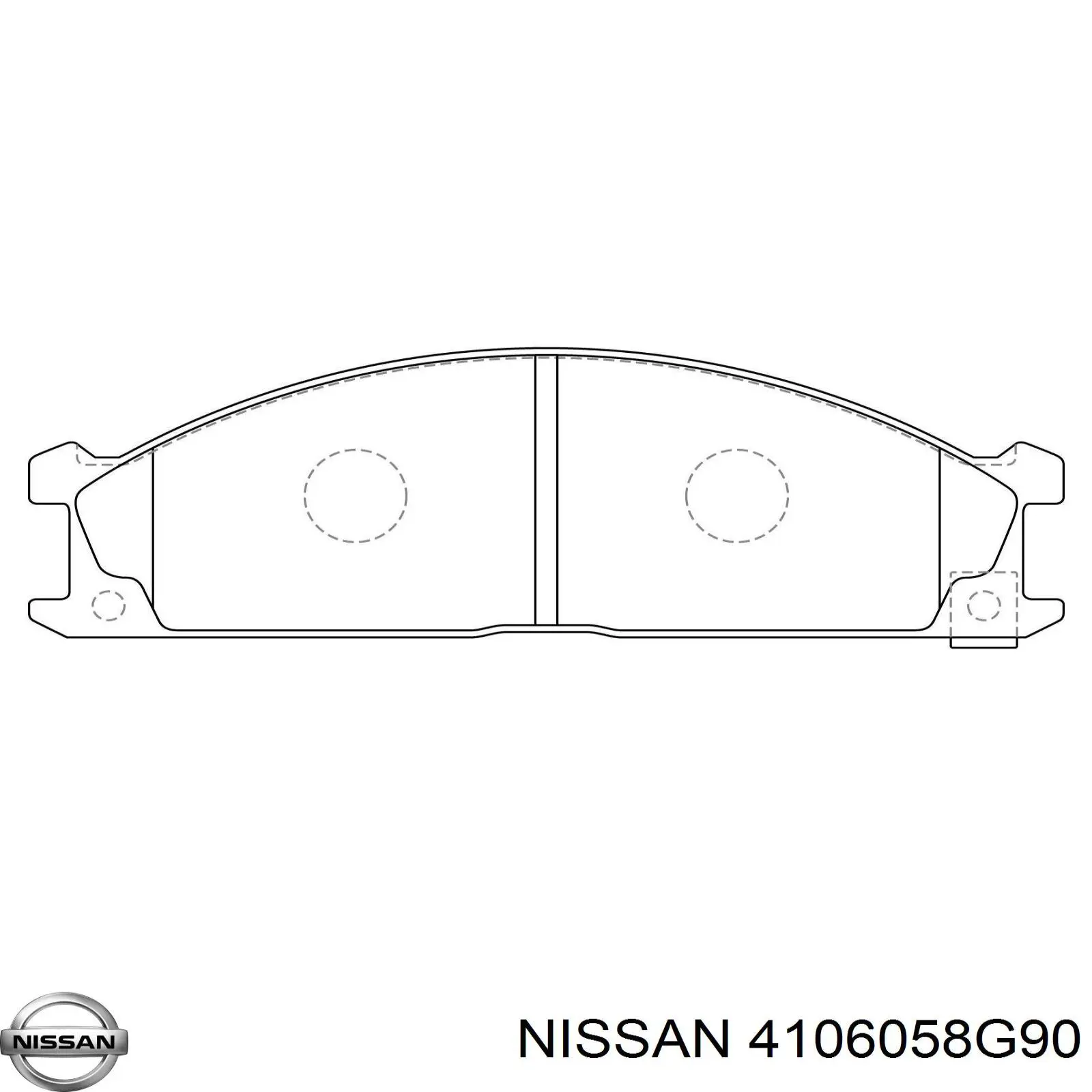 4106058G90 Nissan колодки тормозные передние дисковые