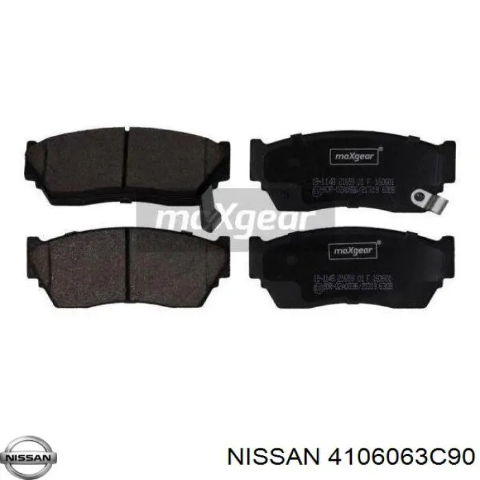 Передние тормозные колодки 4106063C90 Nissan