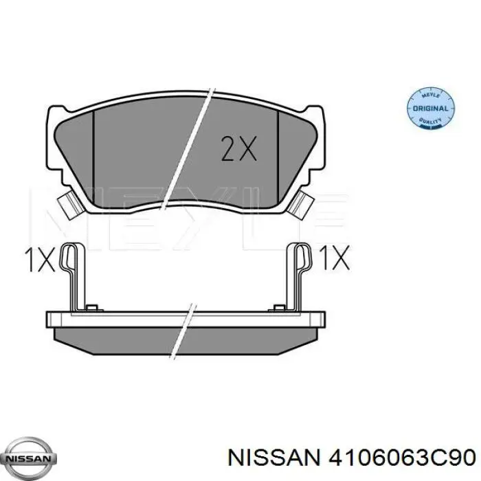 Колодки Nissan/Infiniti 4106063C90 цена, от 14.28 USD