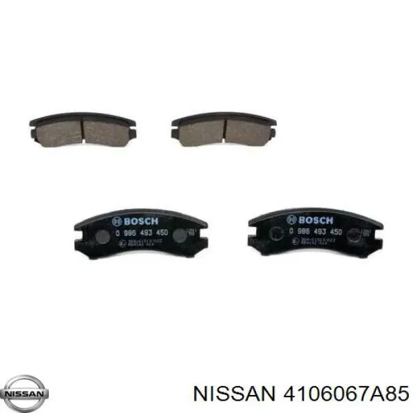 4106067A85 Nissan колодки тормозные передние дисковые