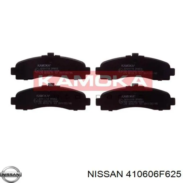 Передние тормозные колодки 410606F625 Nissan