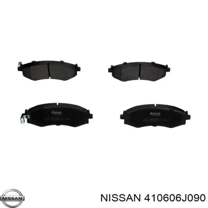 410606J090 Nissan колодки тормозные передние дисковые