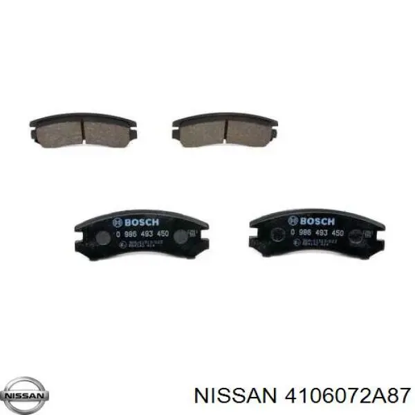 Передние тормозные колодки 4106072A87 Nissan