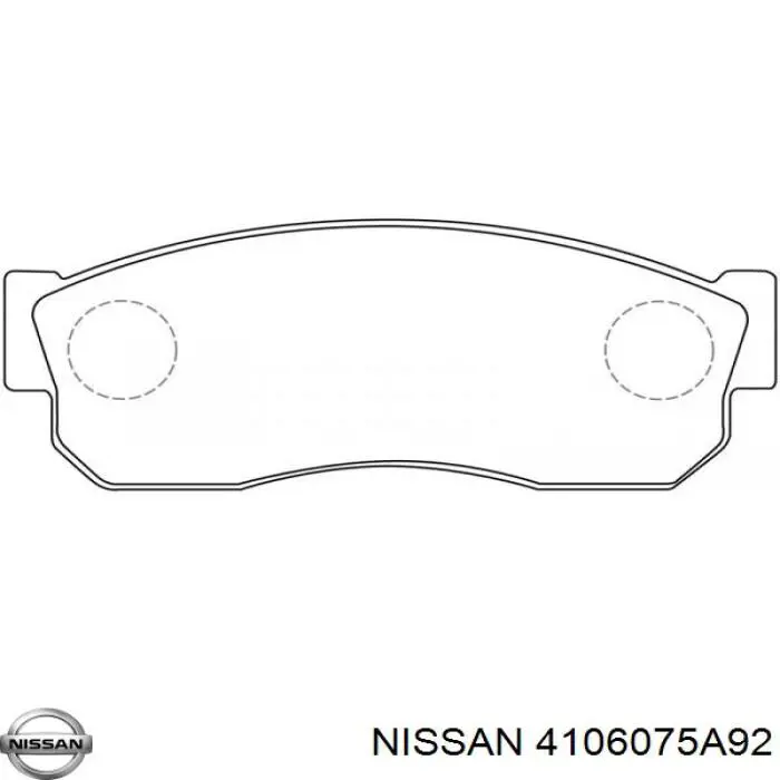 4106075A92 Nissan колодки тормозные передние дисковые