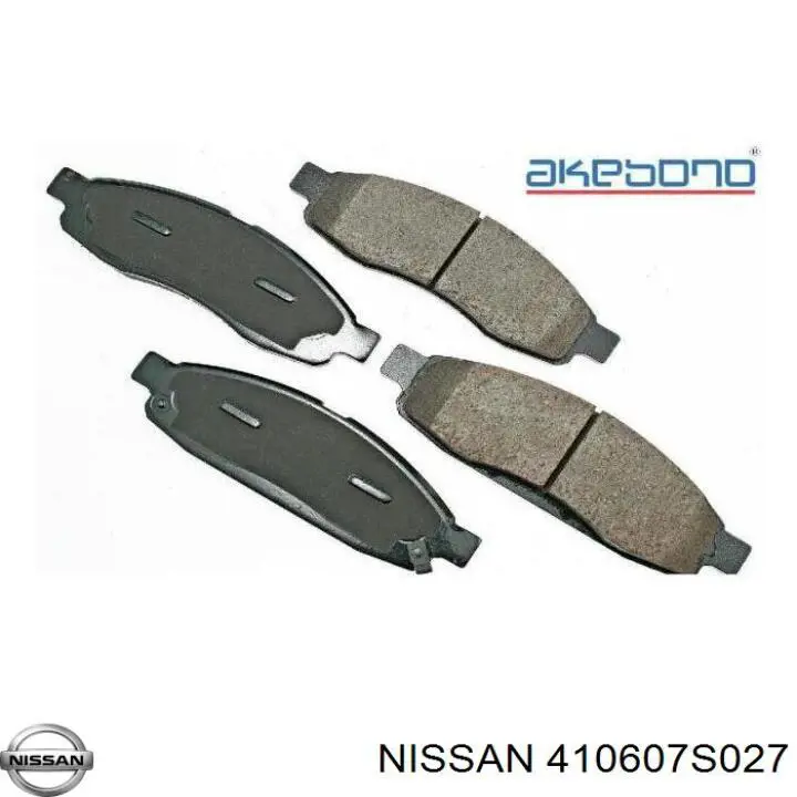 410607S027 Nissan колодки тормозные передние дисковые