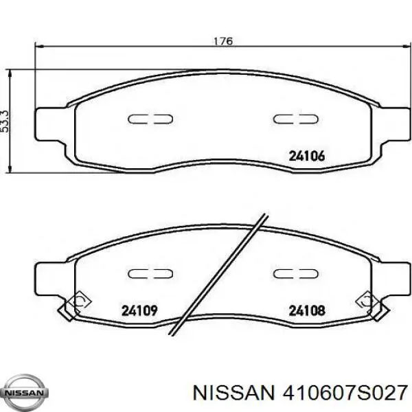 Купить 410607S027 Nissan/Infiniti Колодки тормозные