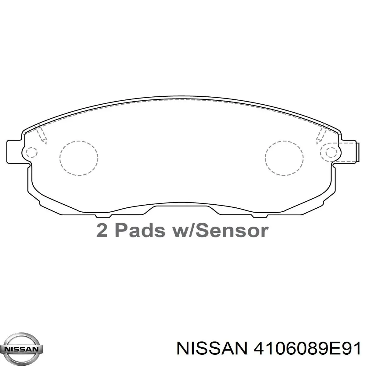 Купить 4106089E91 Nissan/Infiniti Колодки тормозные