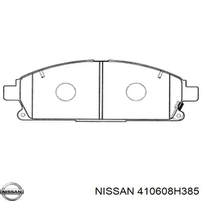 410608H385 Nissan колодки тормозные передние дисковые