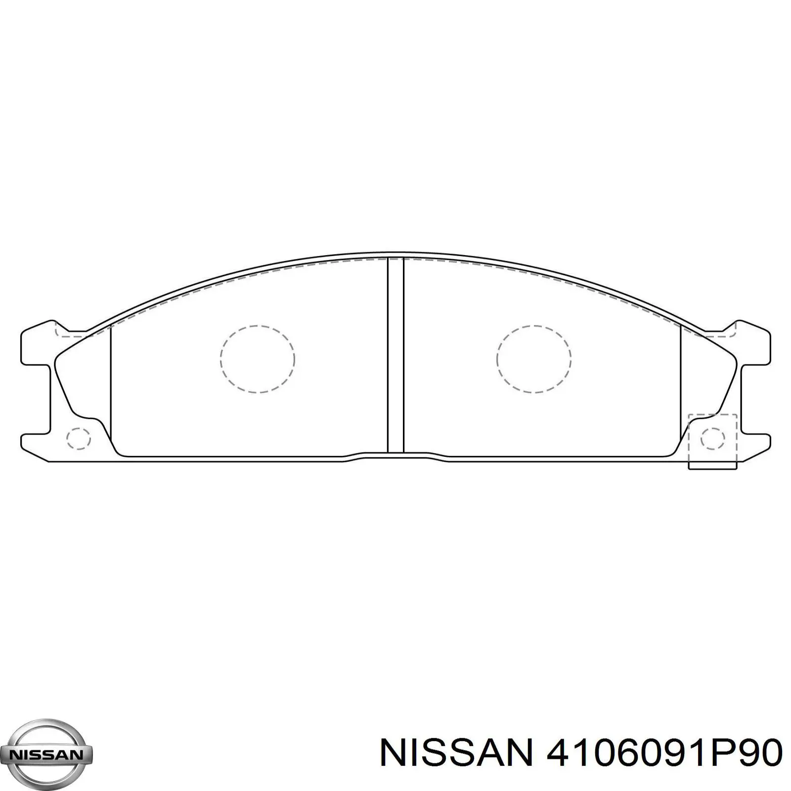 4106091P90 Nissan колодки тормозные передние дисковые