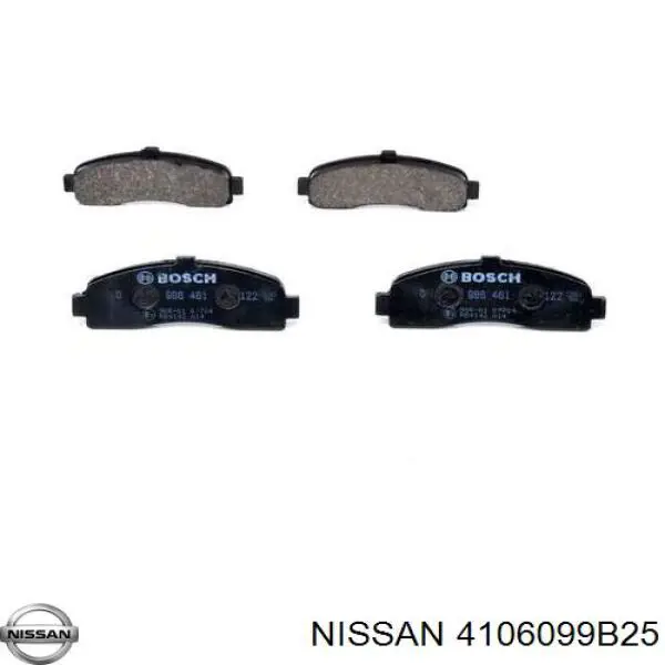 Передние тормозные колодки 4106099B25 Nissan