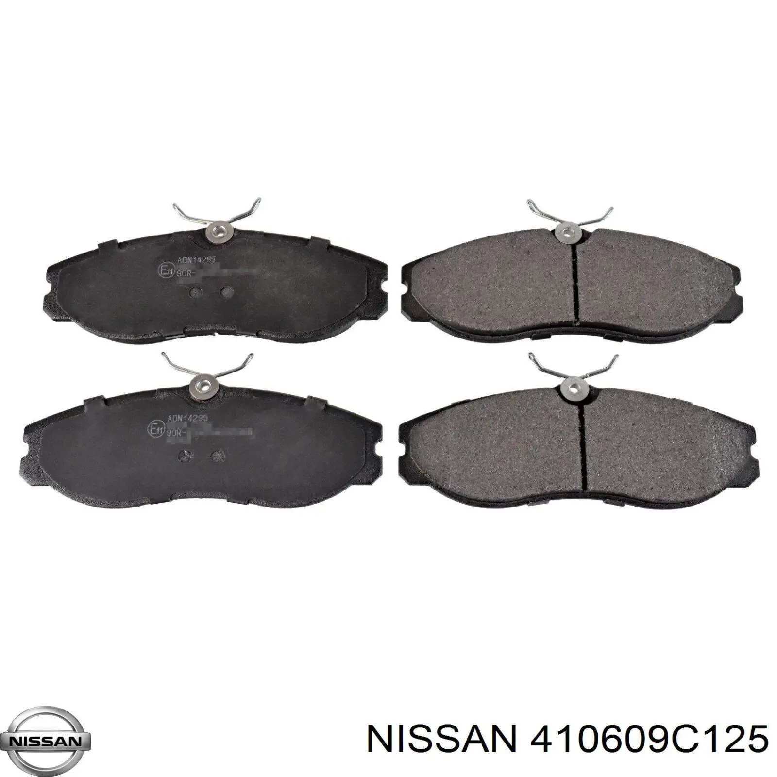 410609C125 Nissan колодки тормозные передние дисковые