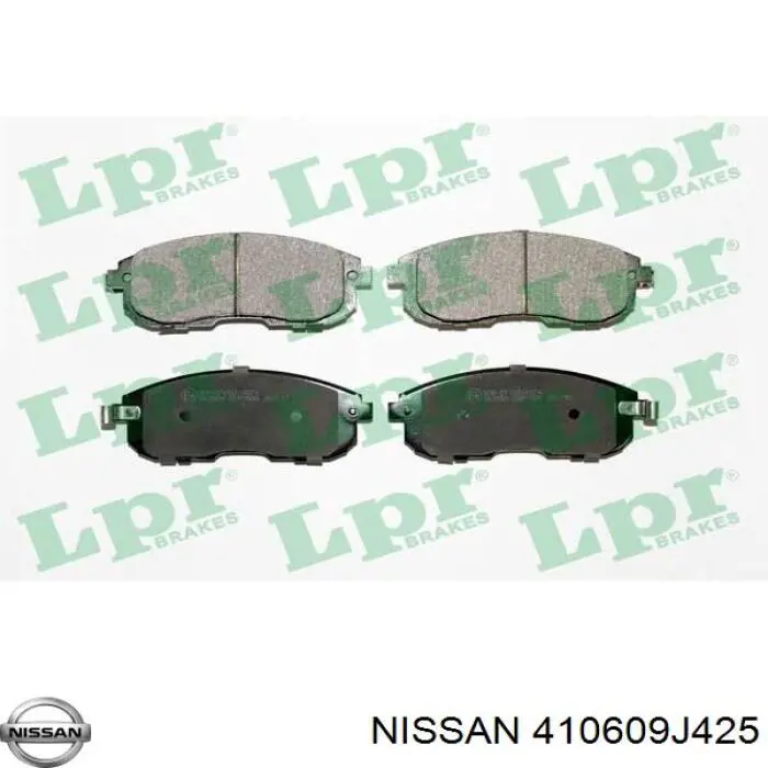 Передние тормозные колодки 410609J425 Nissan/Infiniti
