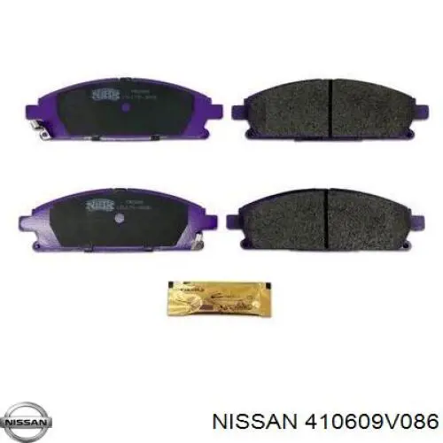 410609V086 Nissan колодки тормозные передние дисковые