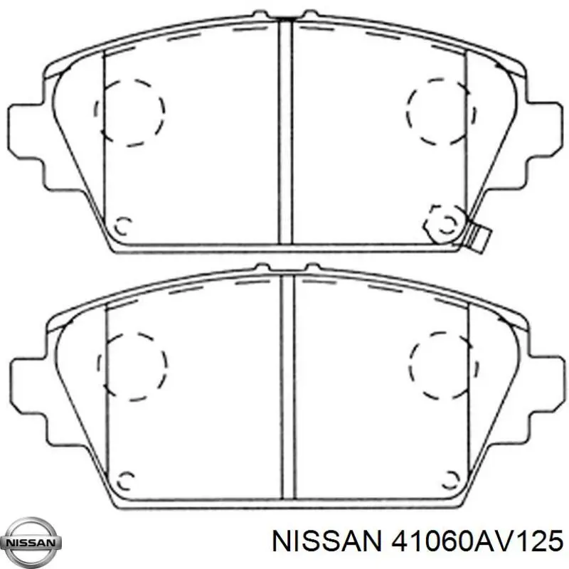 41060AV125 Nissan колодки тормозные передние дисковые