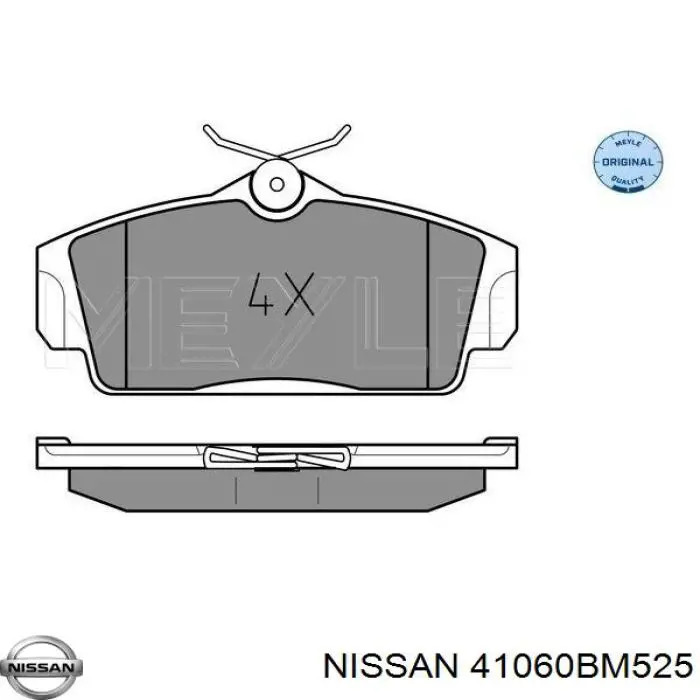 41060BM525 Nissan колодки тормозные передние дисковые