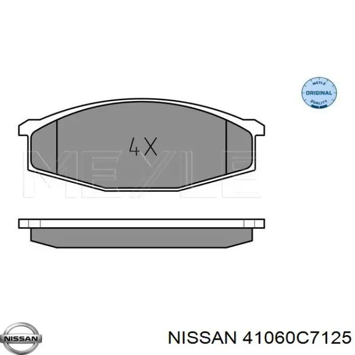 41060C7125 Nissan передние тормозные колодки