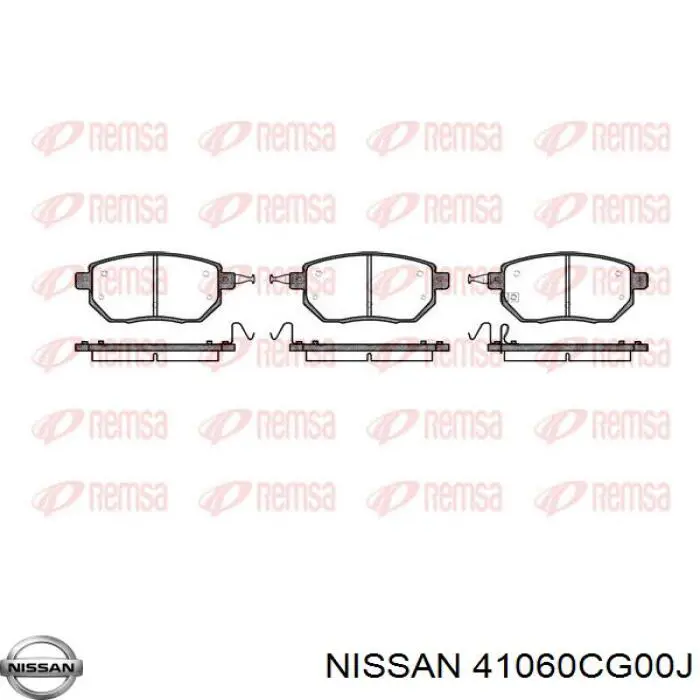 Колодки гальмівні передні, дискові 41060CG00J Nissan/Infiniti